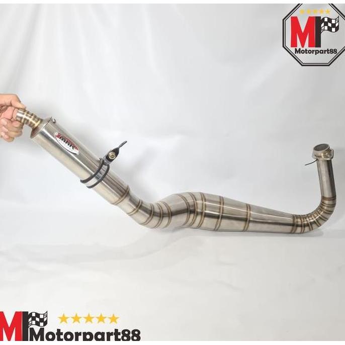 KNALPOT RX KING MHR MAGELANG KOLONG COBRA FULL STAINLESS mot-88 Kualitas Baik