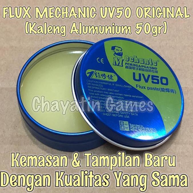 Procing- Flux Original Mechanic Uv 50 & Uv 80 Kemasan Kaleng Alumunium - Pasta Solder - Minyak