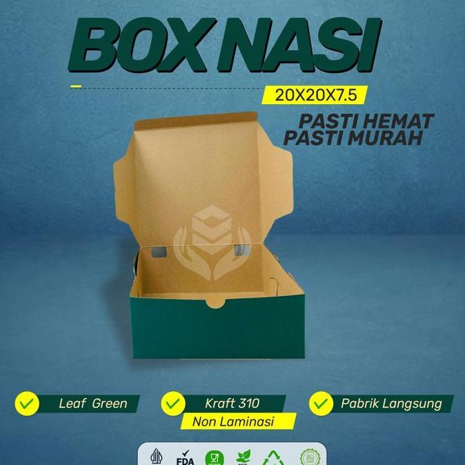 Pecfd- Dus Nasi 20X20 Dus Nasi Kotak 20X20 20X20 Dus Catering (Isi 25Pcs)