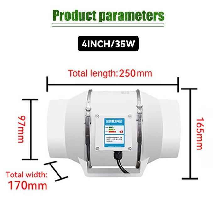 blower dapur penghisap asap dapur 4" 6" 220V Blower Hisap Untuk Kamar Mandi Dapur Kipas Angin Buang 