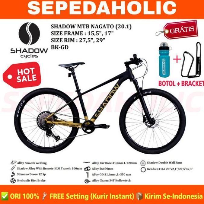 Terlaris Mtb Shadow Nagato Sepeda Gunung 27.5 / 29 Inch Deore 12 Speed Rem Hidrolik Garansi Resmi 5 