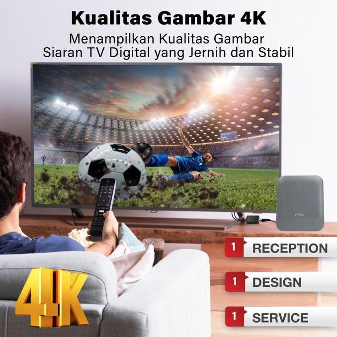 Onair- Antena Tv Digital Indoor Outdoor Dvt2 Antenna Booster 4K Px Da-6120