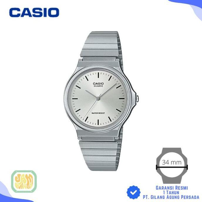 JAM TANGAN WANITA CASIO MQ-24D-7E ORIGINAL - MQ24D SILVER KODE 26