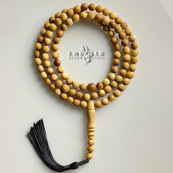 Termurah / Hot Sale Tasbih Kayu Cendana Kupang 99 10Mm - Tasbih Cendana Muslim Asli Wangi