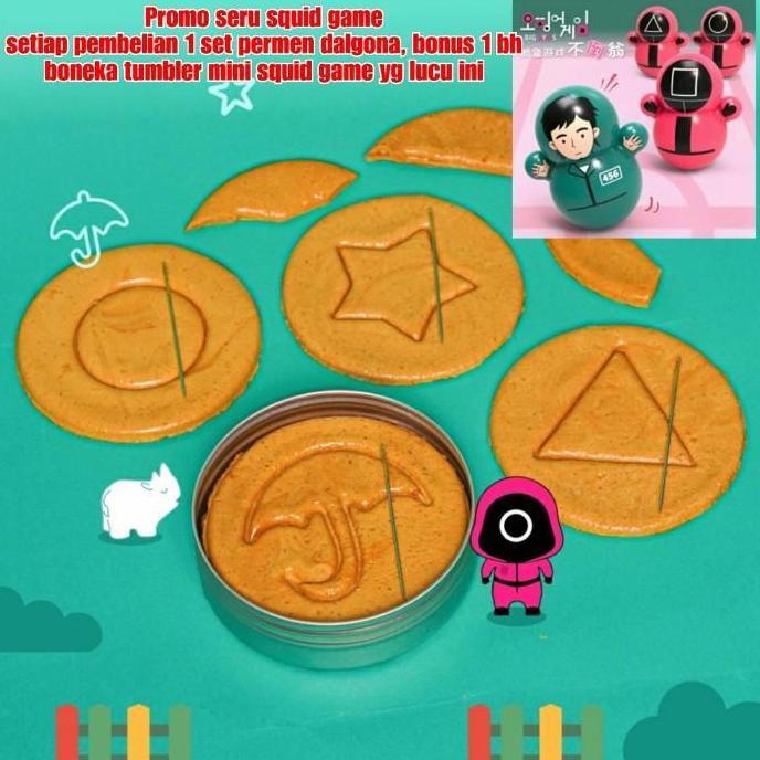Ready dalgona candy/permen dalgona squid game
