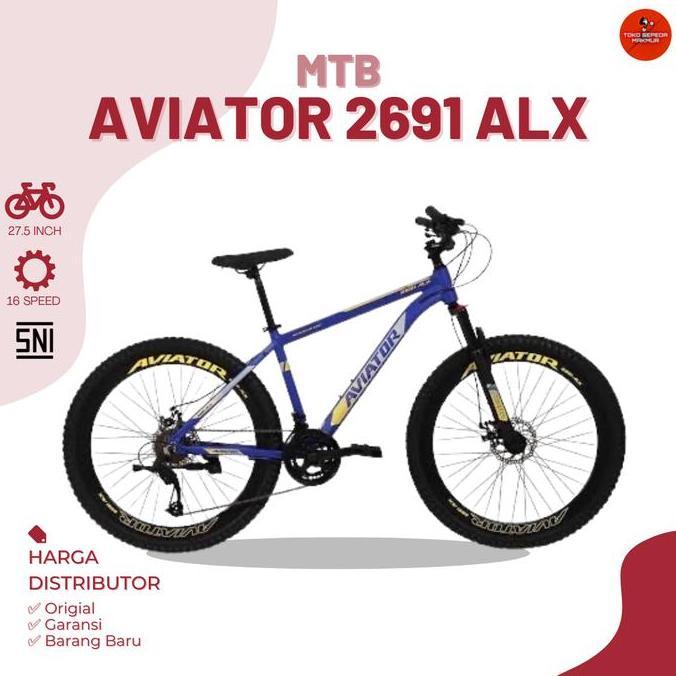 Terlaris Sepeda Gunung Mtb Aviator 2691 Alx 27,5 Inch