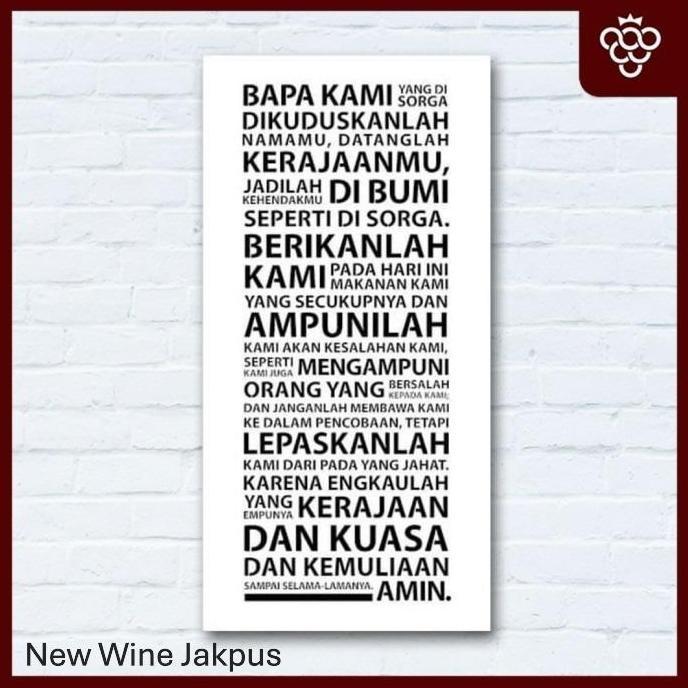 Hiasan Dinding Doa Bapa Kami (M) - Putih
