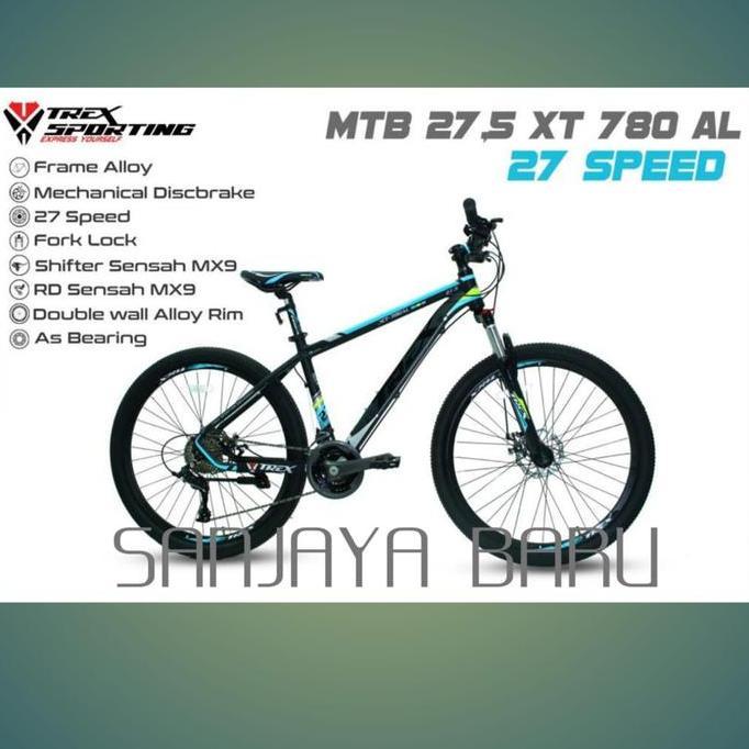 Terlaris Sepeda Gunung Mtb 27,5 Trex Xt-780 Alloy 27 Speed -Hidraulic
