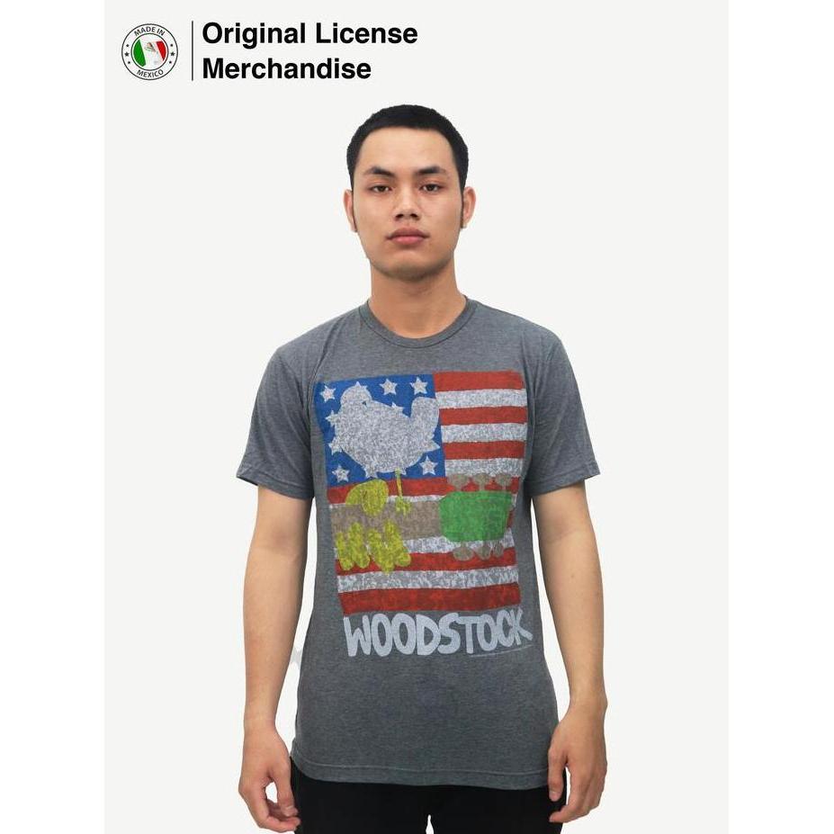 Kaos Tshirt Import Round Neck Casual Pria WOODSTOCK American Woodstock