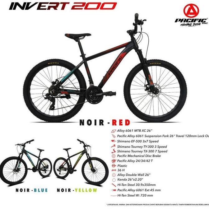 Terlaris Sepeda Gunung / Mtb 26" Pacific Invert 200