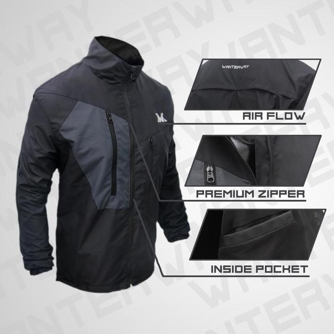 jaket touring pria jaket motor harian polos