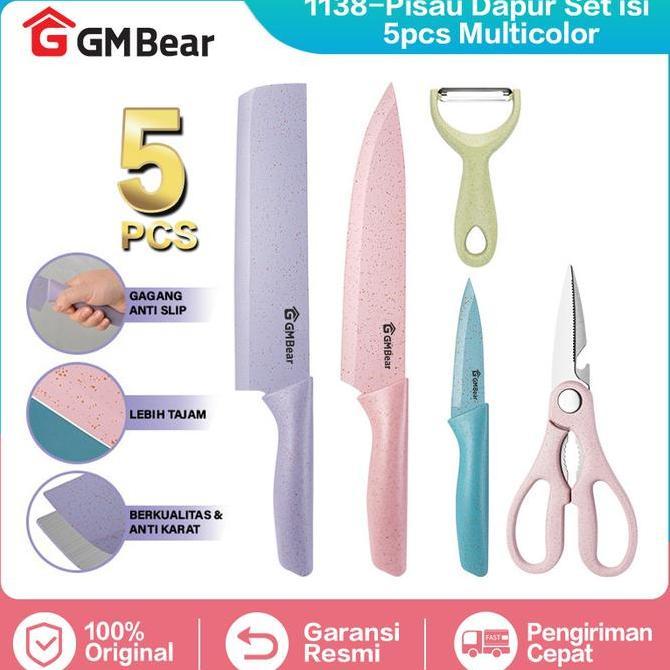 Ranggastandmurah - Gm Bear Pisau Dapur Set Multifungsi - Pisau Dapur 1 Set