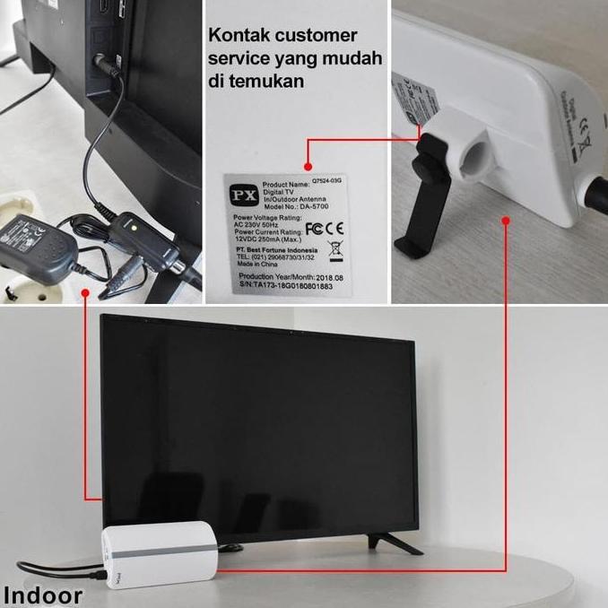 Ready Px Antena Da 5700 - Px Indoor Outdoor Antena Tv Digital Da5700 | Original 100%