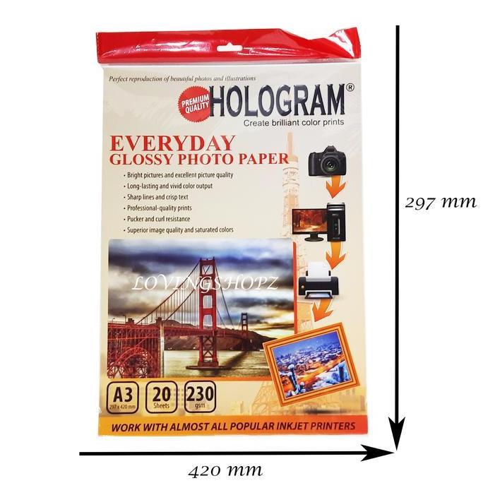 Kertas Foto Glossy ukuran A3