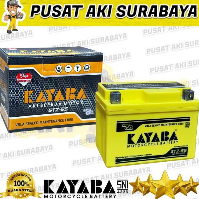 Promo ORIGINAL AKI KERING MOTOR ACCU KAYABA GTZ5S HONDA BEAT KARBU VARIO 110 Diskon