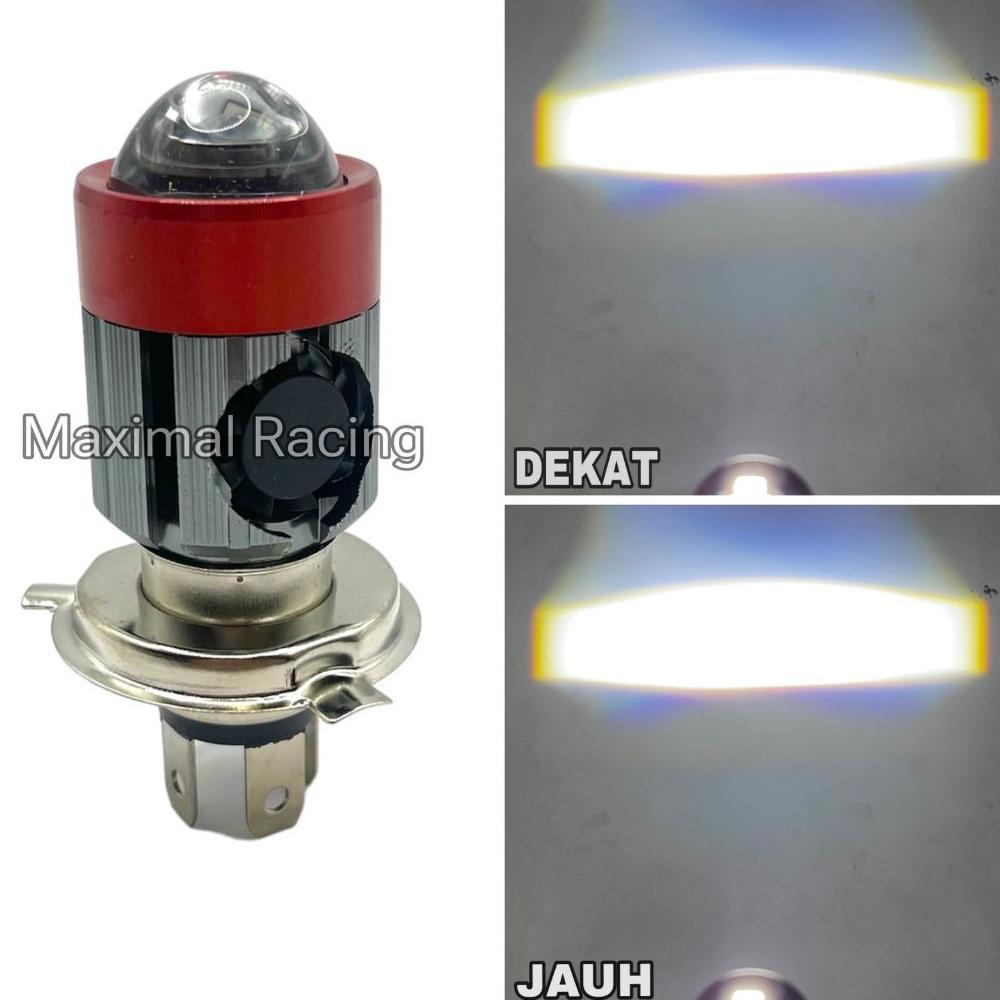 Discount LAMPU UTAMA MOTOR LED H4 LASER AC DC 30WATT/LAMPU DEPAN MOTOR H4 3 KAKI LASER LED SUPER TER