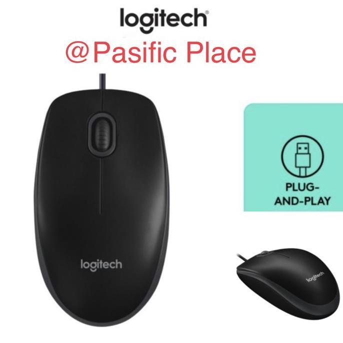 DV386 - MOUSE USB LOGITECH B100 / MOUSE KABEL LOGITECH / MOUSE WIRED LOGITECH