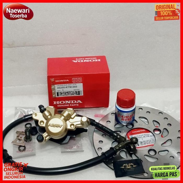 Exclusive Paket 4 Item Kaliper Rem Belakang Set Cakram Supra X 125 Karbu Supra X 125 New Fi Blade Ne