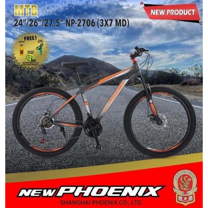 Terlaris Sepeda Gunung Mtb New Phoenix 26 Inch 3X7 Speed Sepeda Gunung Dewasa
