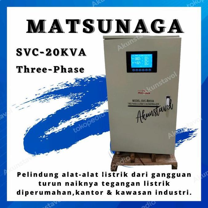 BEBAS ONGKIR - Stavolt Matsunaga SVC-20KVA Three Phase - Stabilizer Listrik 20000watt
