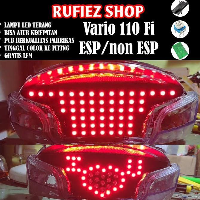 Promo Custom lampu stoplamp running vario 110 Fi Esp / Non Esp Diskon