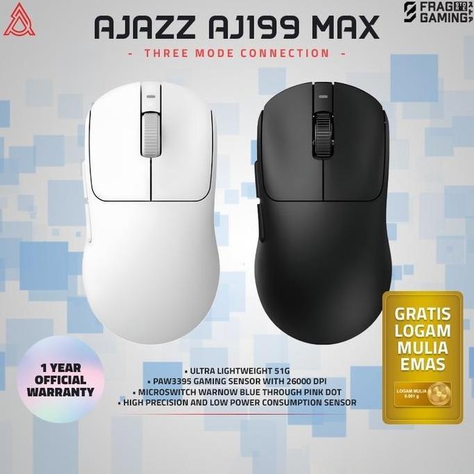 DS168 >> Ajazz AJ199 MAX Ultra-Lightweight Wireless Gaming Mouse AjazzAj199Max AJ199Max
