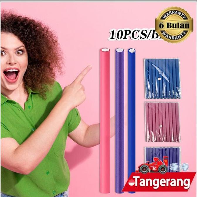 DEWALY 10pcs Roll Sosis Rambut / Rotto Keriting Rambut / Alat Keriting Curly