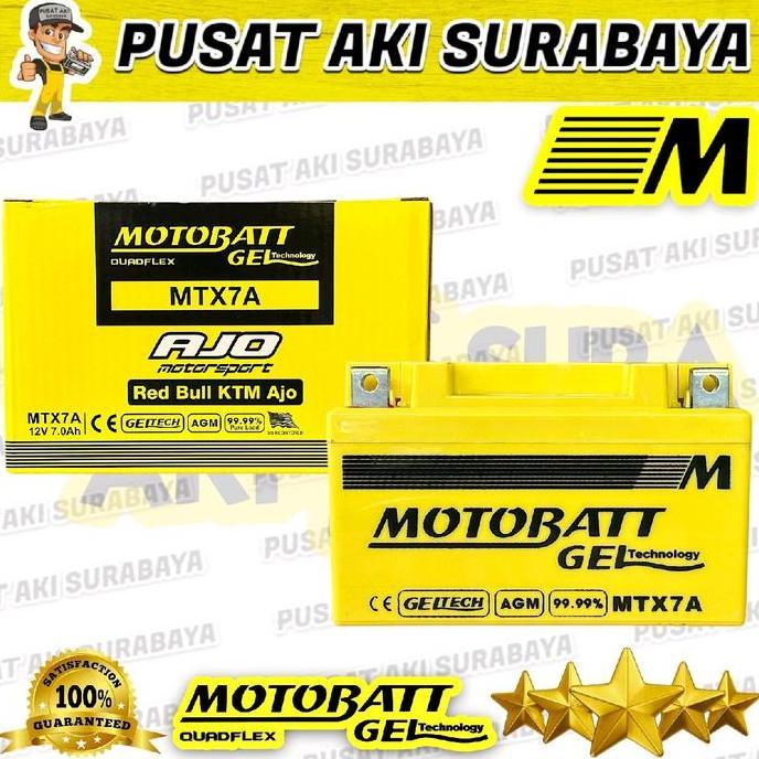 Promo JAMINAN GARANSI MOTOBATT MTX7A AKI GEL TERBAIK ACCU MOTOR  KAWASAKI NINJA H2 NINJA 250R 250 FI