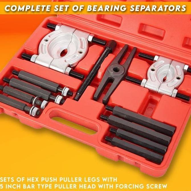 AKARAY 14pcs/set Treker Bearing Separator Treker Transmisi Alat Pelepas Bearing Treker kunci pembuka
