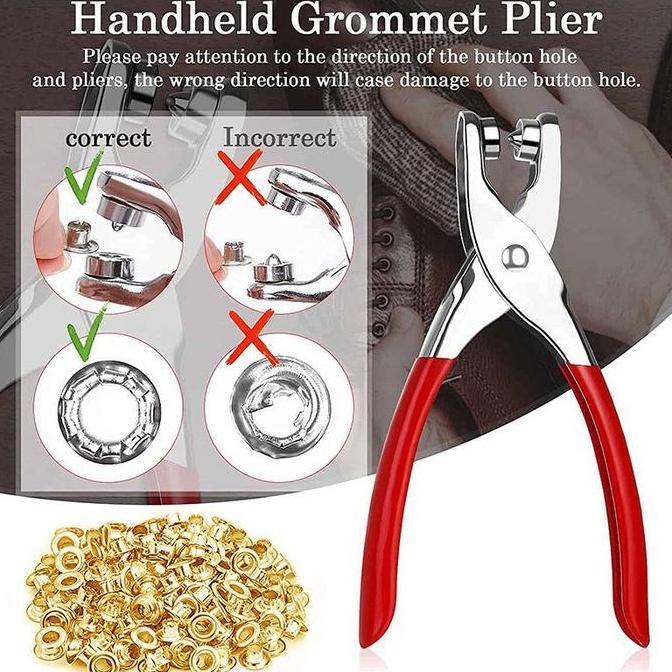 DEWALY 4mm Tang Eyelet Pembolong Sabuk/Tang Mata Ayam/Alat Pasang Mata Ayam Bagus Berkualitas