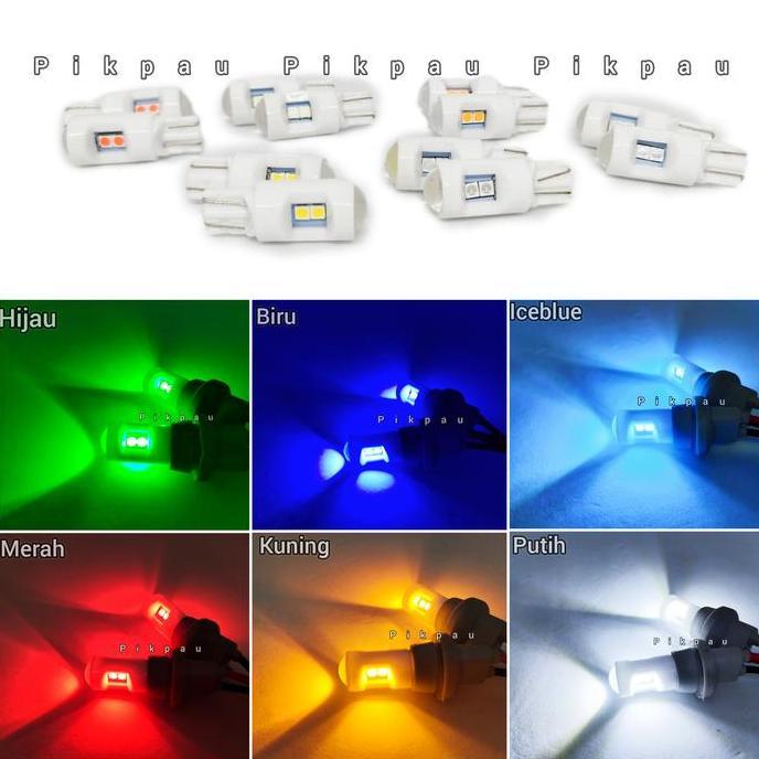 ( 2 Buah ) Lampu Led T10 Keramik Ac Dc Diam - Senja Sein Mkl Led Allshop