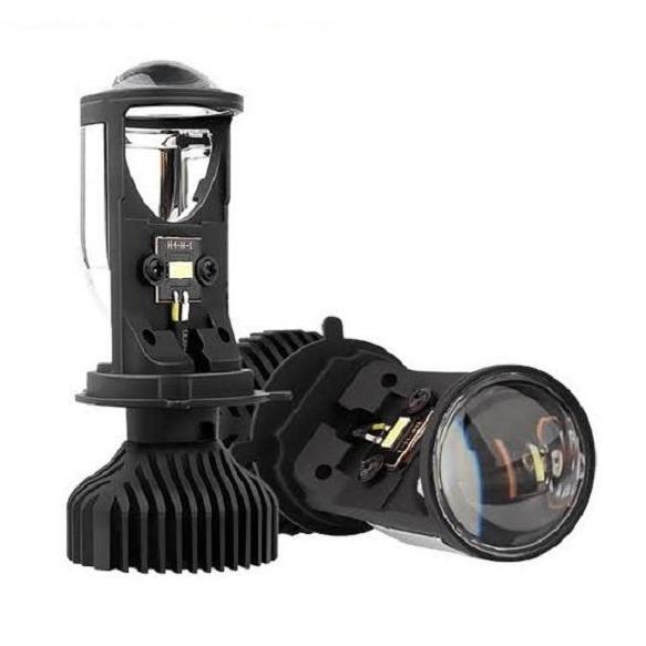 Lampu Led Projie H4 Mini Projector Lens Lensa Motor Mobil Y6 Y9 L6K Car Kendaraan Allshop