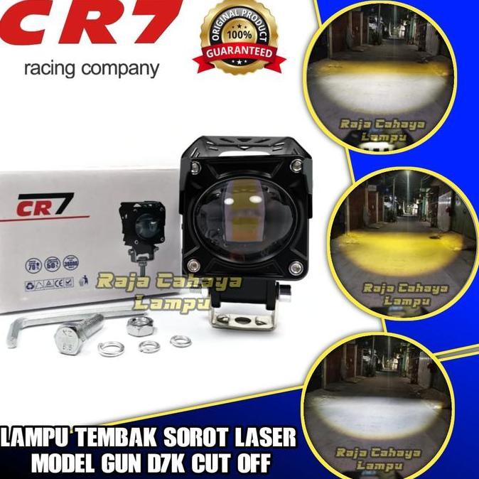 Lampu Tembak Led Laser Gun D7K Putih Kuning Lampu Led Cut Off Motor Mobil High Low Cut Off Allshop