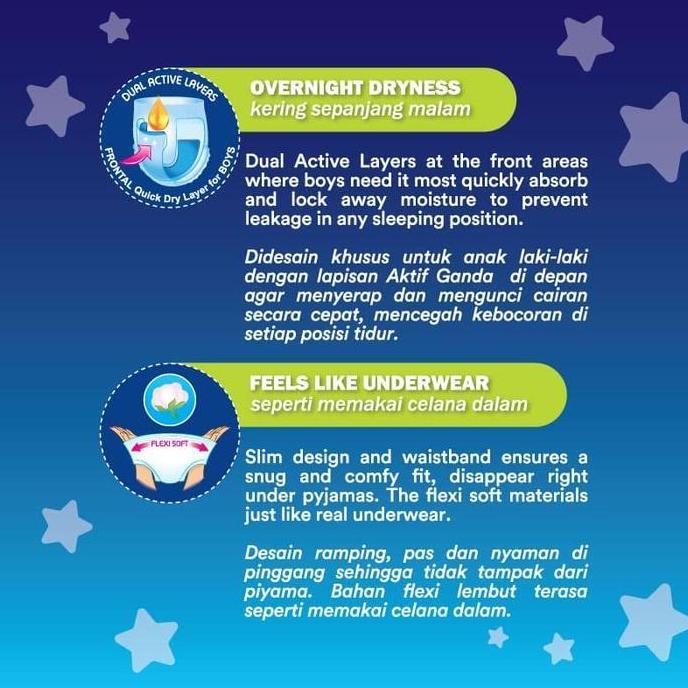 Projecmax- Sensi Night Pants Boys 4Xl20 - Popok Junior