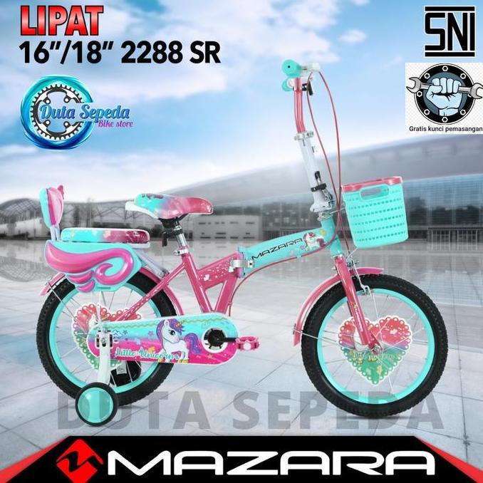 Wxyg- Sepeda Lipat Anak Ukuran 16 Dan 18 Inch Usia 5 - 12 Tahun