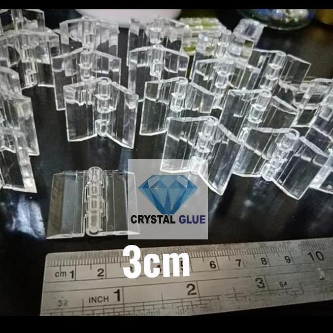 Waare- 10 Pcs Engsel Akrilik 3Cm Bening, Engsel Acrylic