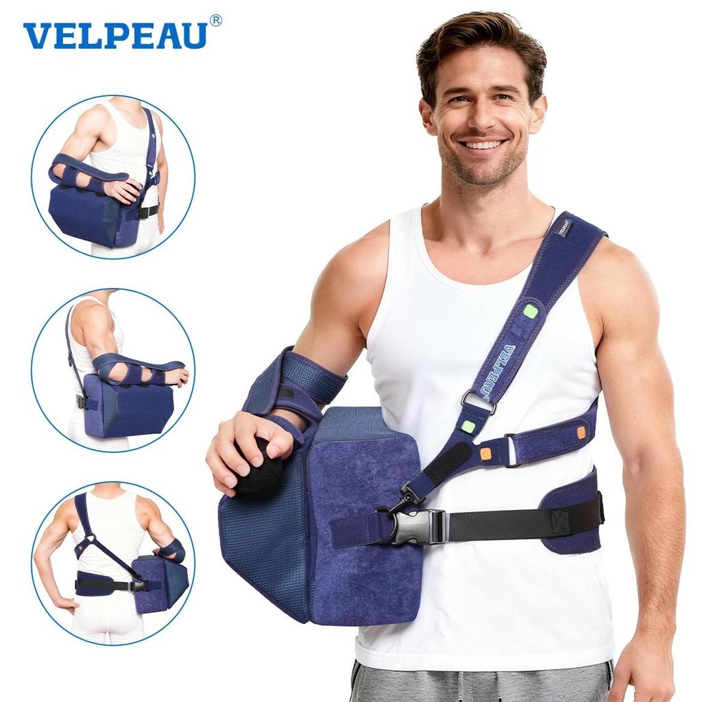 VELPEAU Adjustable Shoulder Abduction Sling for Fixation and Postoperative Care, Shoulder Immobilize