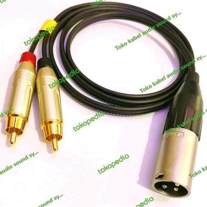Promo Jack XLR male ke 2 Jack rca male Diskon