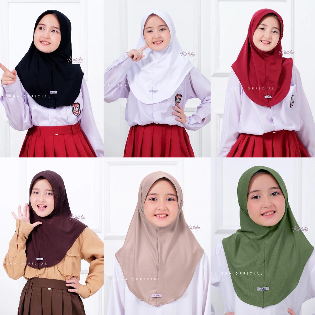 Grosir Hijab Bergo Hamidah Anak Sekolah Sd Pet Tebal Jersey Premium
