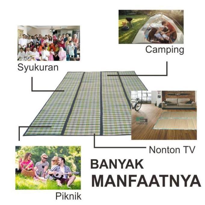 Tikar Lipat Piknik Ramayana - Tikar Lipat Mendong ukuran Jumbo 2x3 m