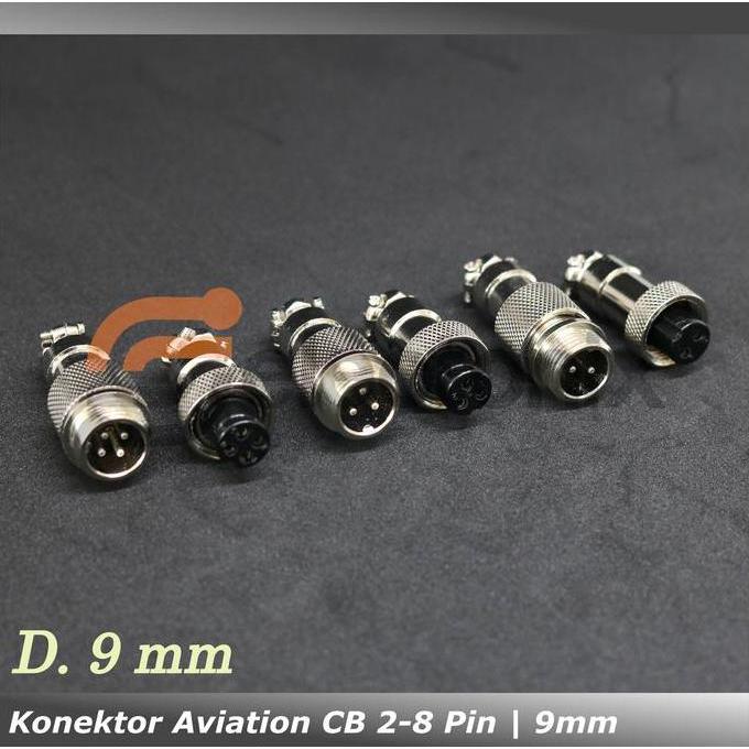 Promo Konektor Aviation Sambungan CB 2 - 8 Pin | 9mm Diskon