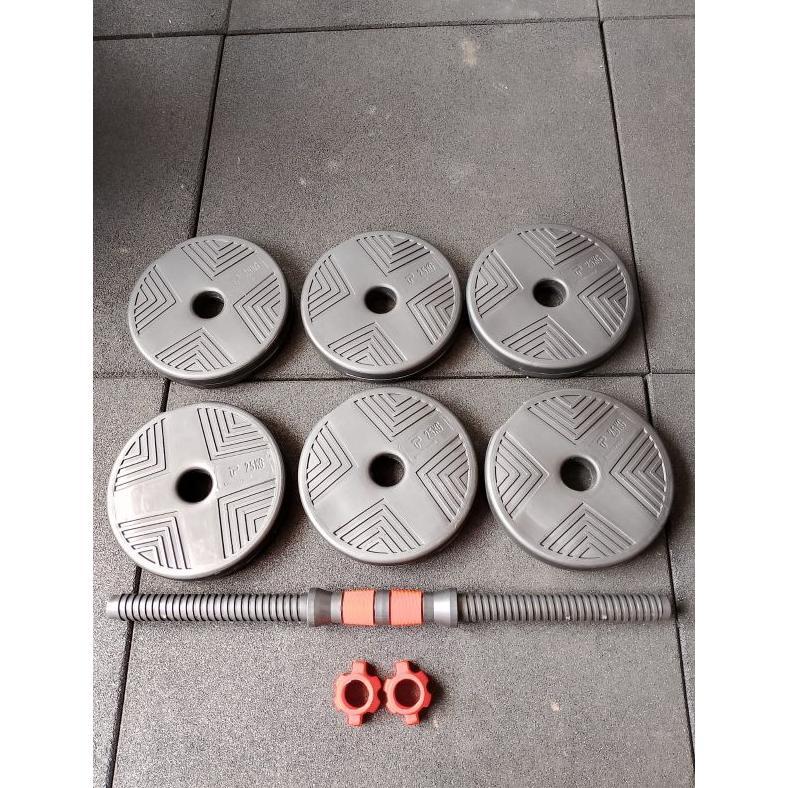 Barbel set 15kg kosongan / Barbel 15kg kosongan murah tanpa isi 1 pcs