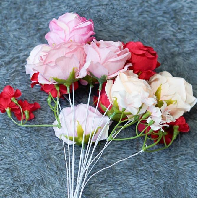 Lansungkirim- [1 Pack 100 Pcs] Stick Bunga Kawat Tangkai Bunga Ranting Bunga StickBuketBunga Besi Bu