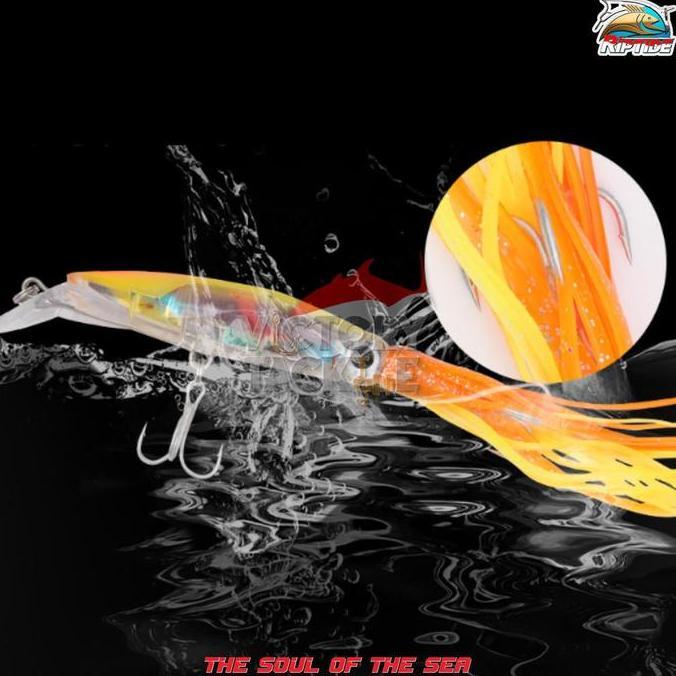 RIPTIDE OROCHI MINNOW SQUID TROLLING LURE UMPAN BENTUK CUMI PANJANG 14.1 GRAM BERAT 40.1 GRAM | LURE