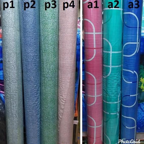 Karpet Lantai Plastik Meteran Motif Kayu Alas Taplak Meja Perlak Vinyl