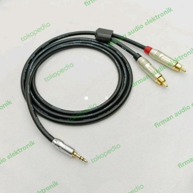 Promo Kabel Aux Canare original 1-5mtr Jack 3.5mm stereo To RCA Amphenol Diskon