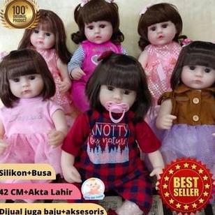 kabinen_bone - termurah boneka reborn bayi silikon mirip asli dengan akta lahir cantik mewah 42 cm 1