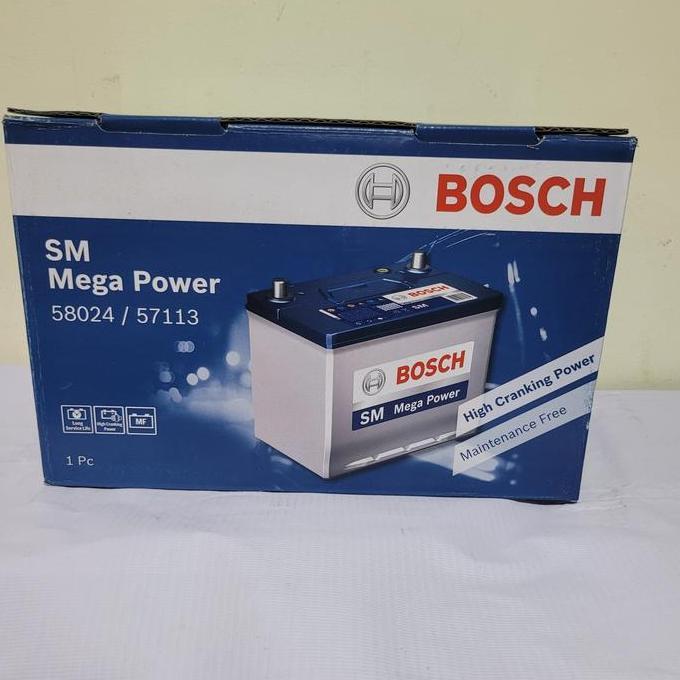 Aki Mobil Toyota Fortuner VRZ Diesel 58024 Bosch Aki Kering Original Siap Proses 