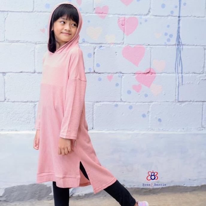 (Best Seller) - Bree&Berrie-Gamis Hoodie Couple Ibu Dan Anak Katun Kaos/Knitt Motif Waffle-Divya-Mus