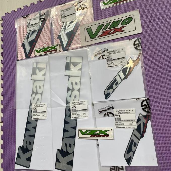 NEW Sticker Stiker Stripping Striping Lis Set Ninja RR 2009 Biru Dongker Biru Tua Metalik Navy Origi